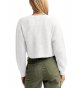 Women's Cropped Sweater Knit Long Sleeve Crewneck Soft Pullover Sweater